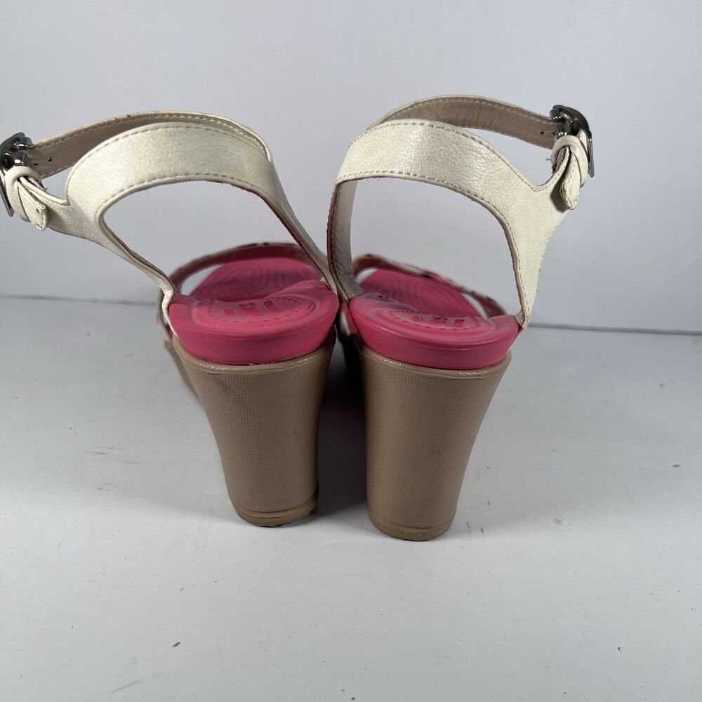 Crocs Leigh II Ankle Strap Wedge Sandals Shoes Floral Women's Size 8 - Picture 4 of 8